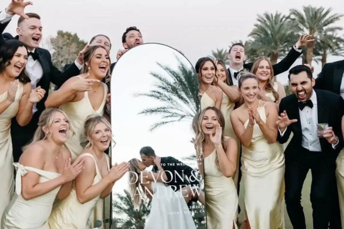Group picture at a wedding in Dubai